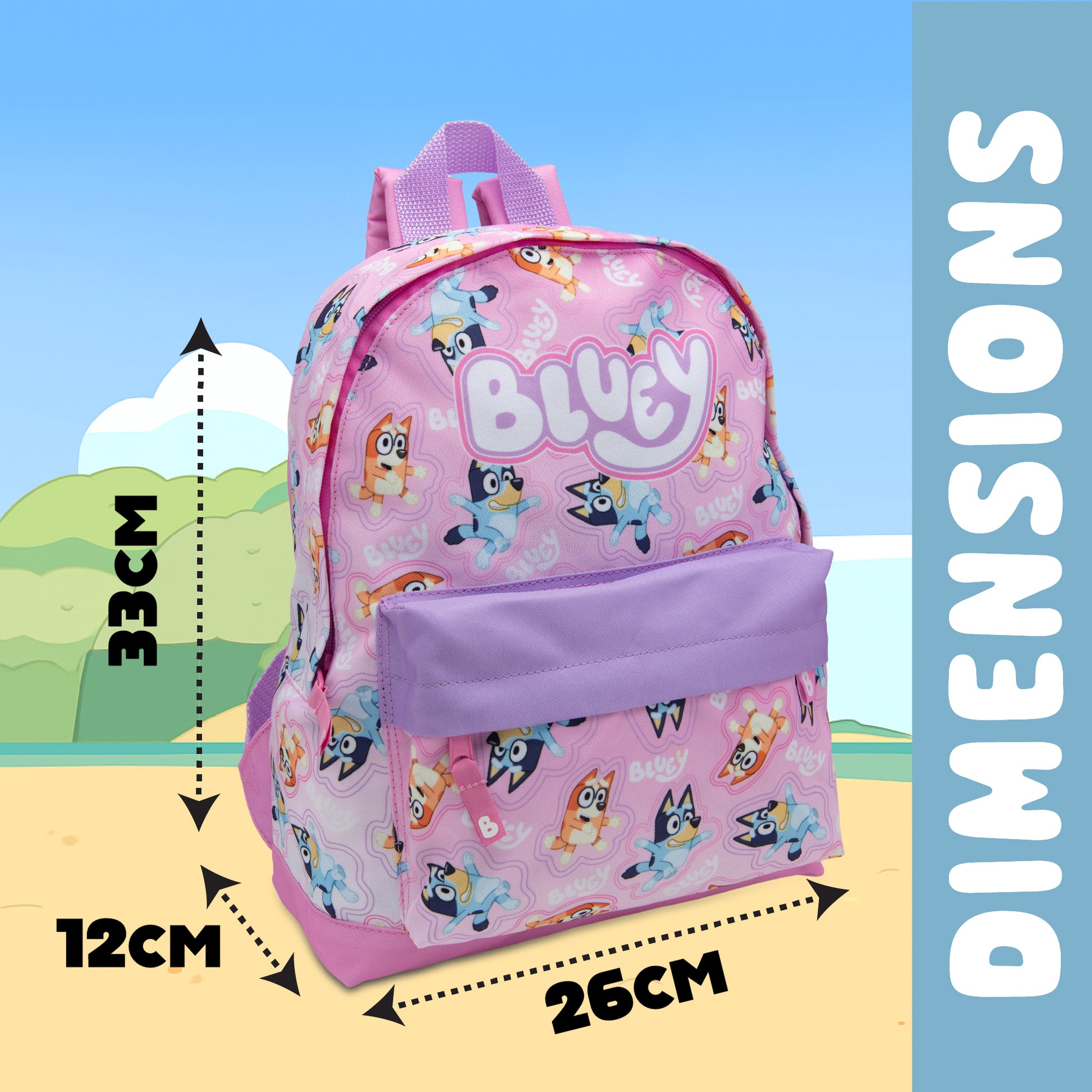 Bluey & Bingo Kids Backpack Preschool Childrens Bag Boys & Girls Nursery Rucksack With Front Pocket - My Little Legends