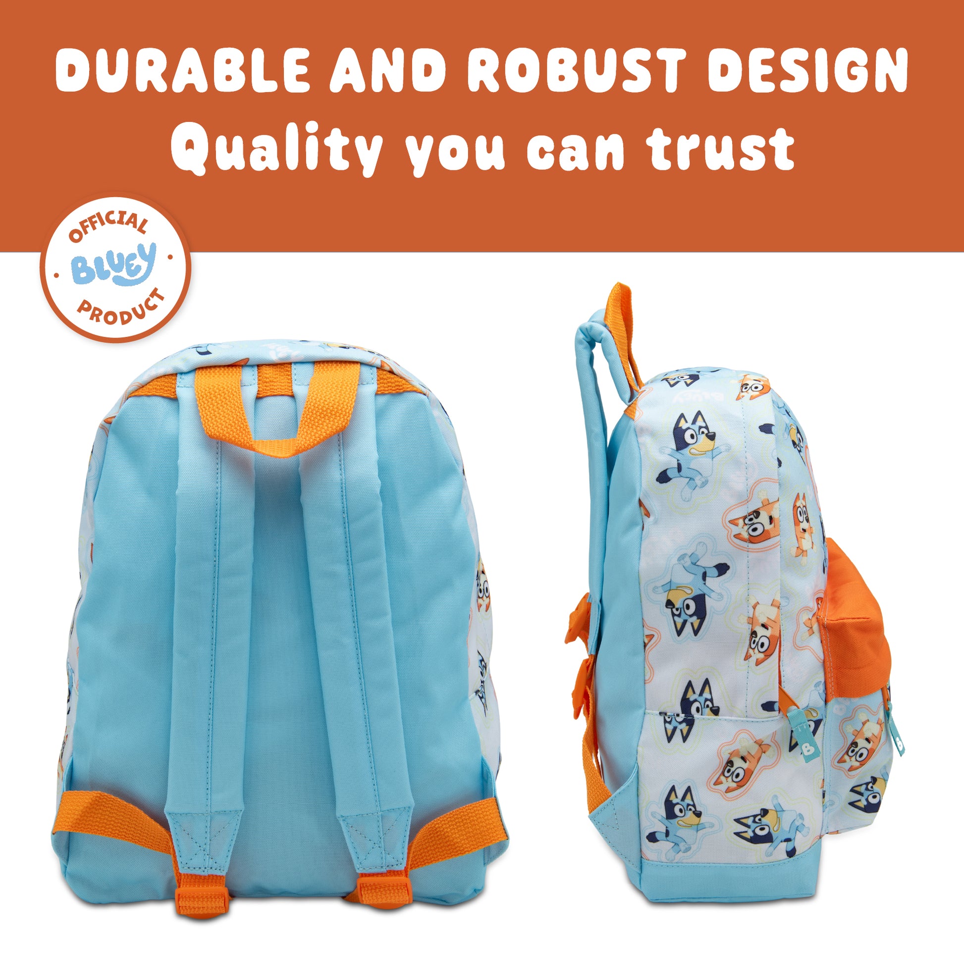 Bluey & Bingo Kids Backpack Preschool Childrens Bag Boys & Girls Nursery Rucksack With Front Pocket - My Little Legends