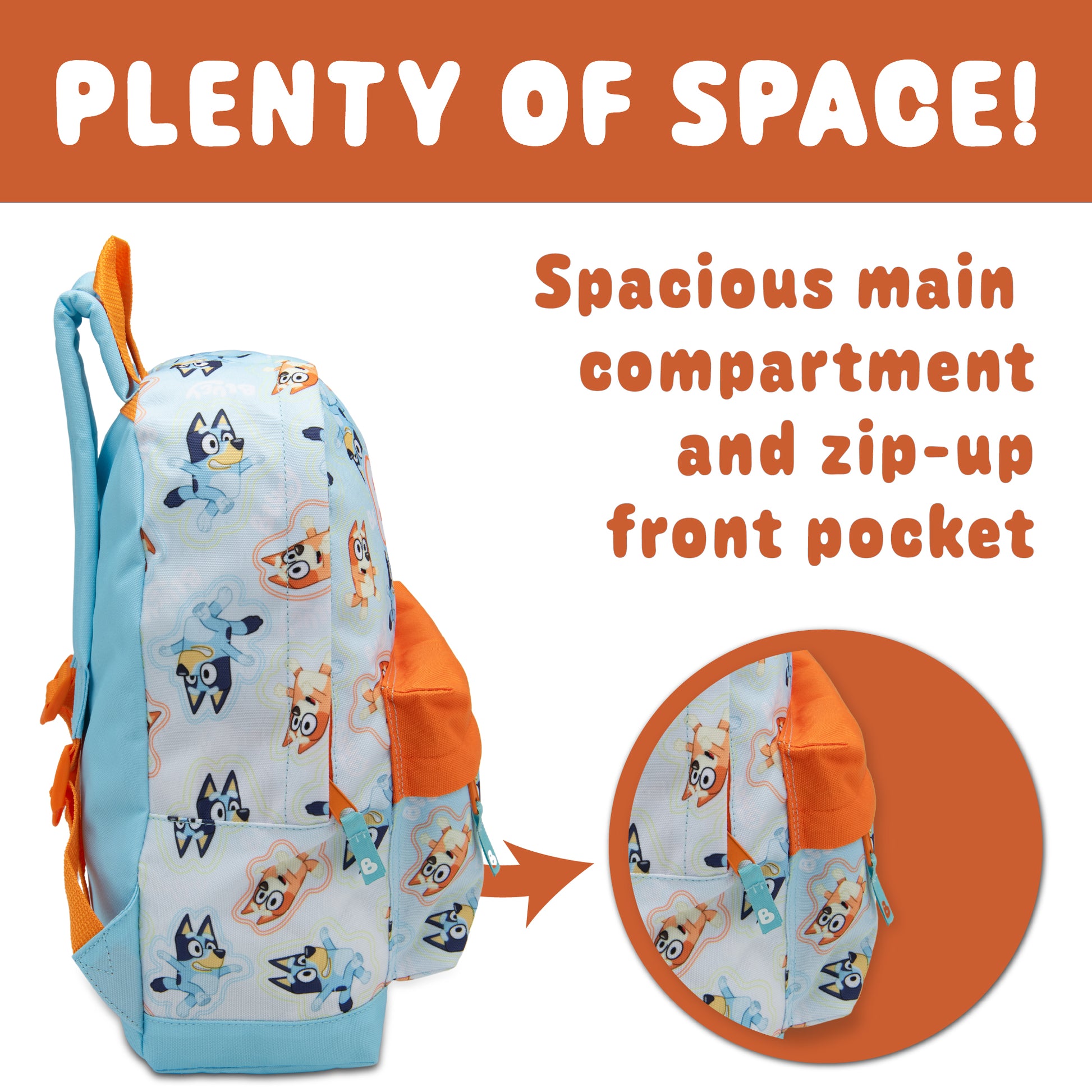 Bluey & Bingo Kids Backpack Preschool Childrens Bag Boys & Girls Nursery Rucksack With Front Pocket - My Little Legends