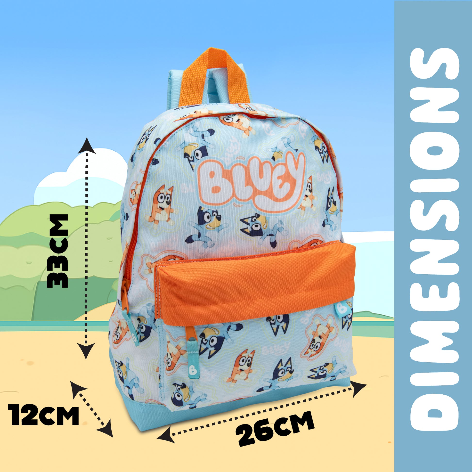 Bluey & Bingo Kids Backpack Preschool Childrens Bag Boys & Girls Nursery Rucksack With Front Pocket - My Little Legends