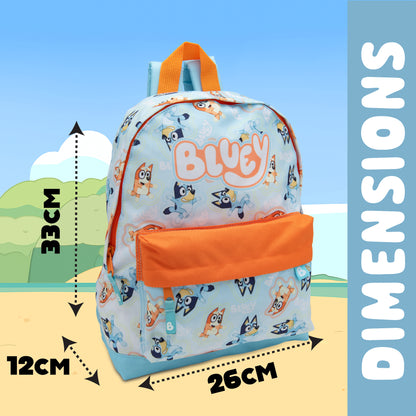 Bluey & Bingo Kids Backpack Preschool Childrens Bag Boys & Girls Nursery Rucksack With Front Pocket - My Little Legends
