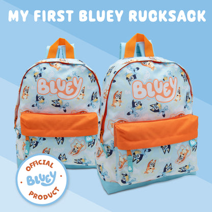 Bluey & Bingo Kids Backpack Preschool Childrens Bag Boys & Girls Nursery Rucksack With Front Pocket - My Little Legends