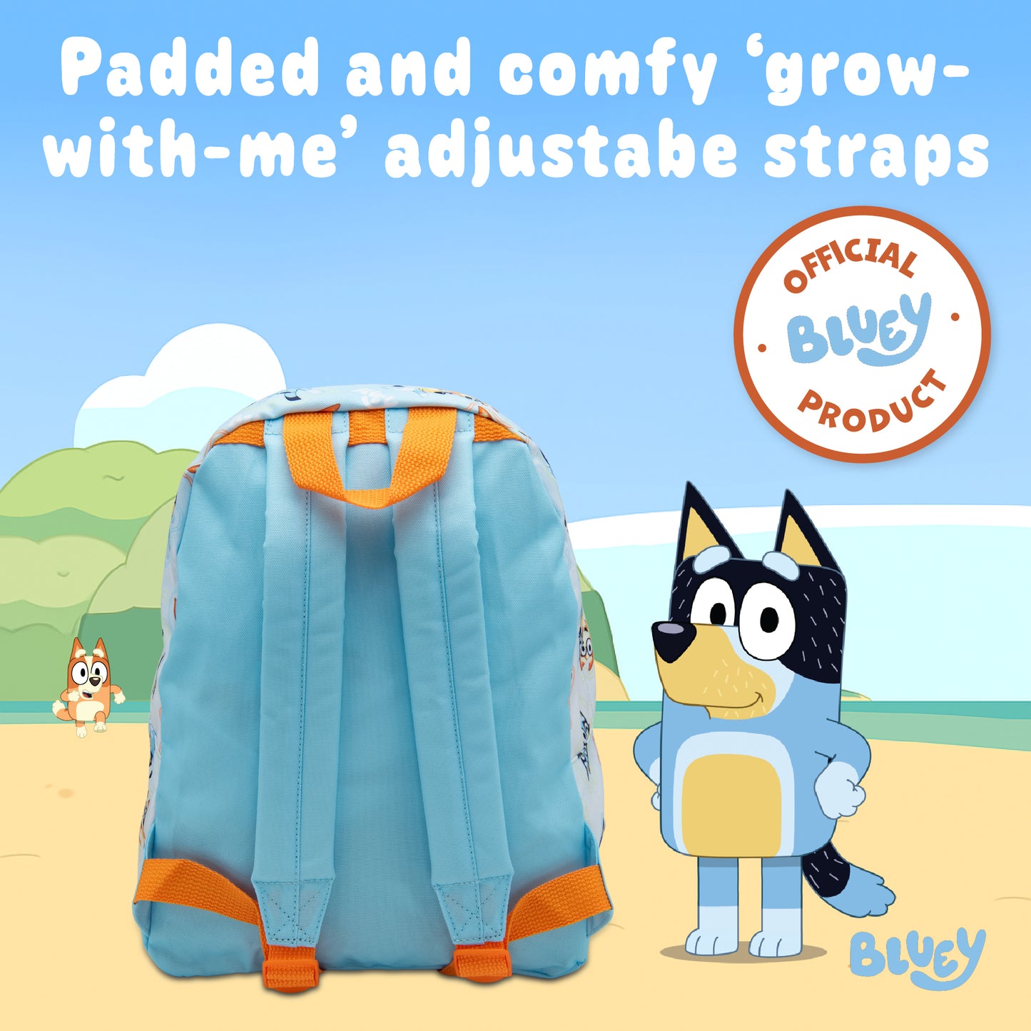 Bluey & Bingo Kids Backpack Preschool Childrens Bag Boys & Girls Nursery Rucksack With Front Pocket - My Little Legends