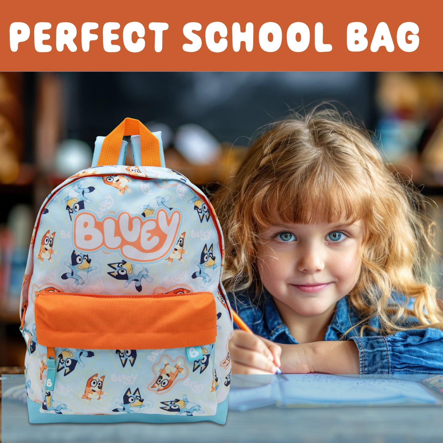 Bluey & Bingo Kids Backpack Preschool Childrens Bag Boys & Girls Nursery Rucksack With Front Pocket - My Little Legends