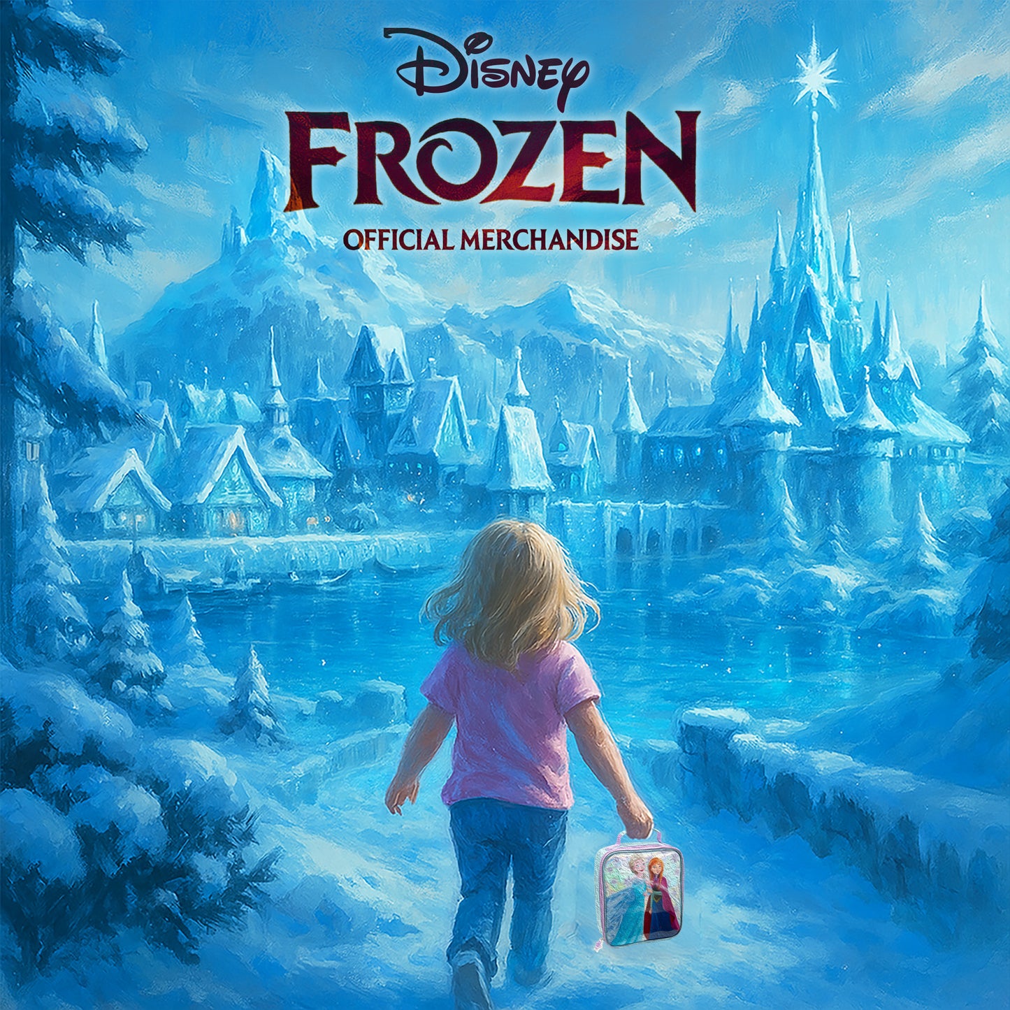 Disney Frozen Kids Lunch Bag Elsa & Anna Girls Childrens Thermal Insulated Nursery School Lunchbag - My Little Legends