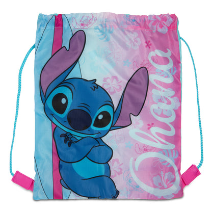 Disney Lilo & Stitch Drawstring Bag Kids PE Kit Gym Swim Bag Girls School Trainer Childrens Travel - My Little Legends