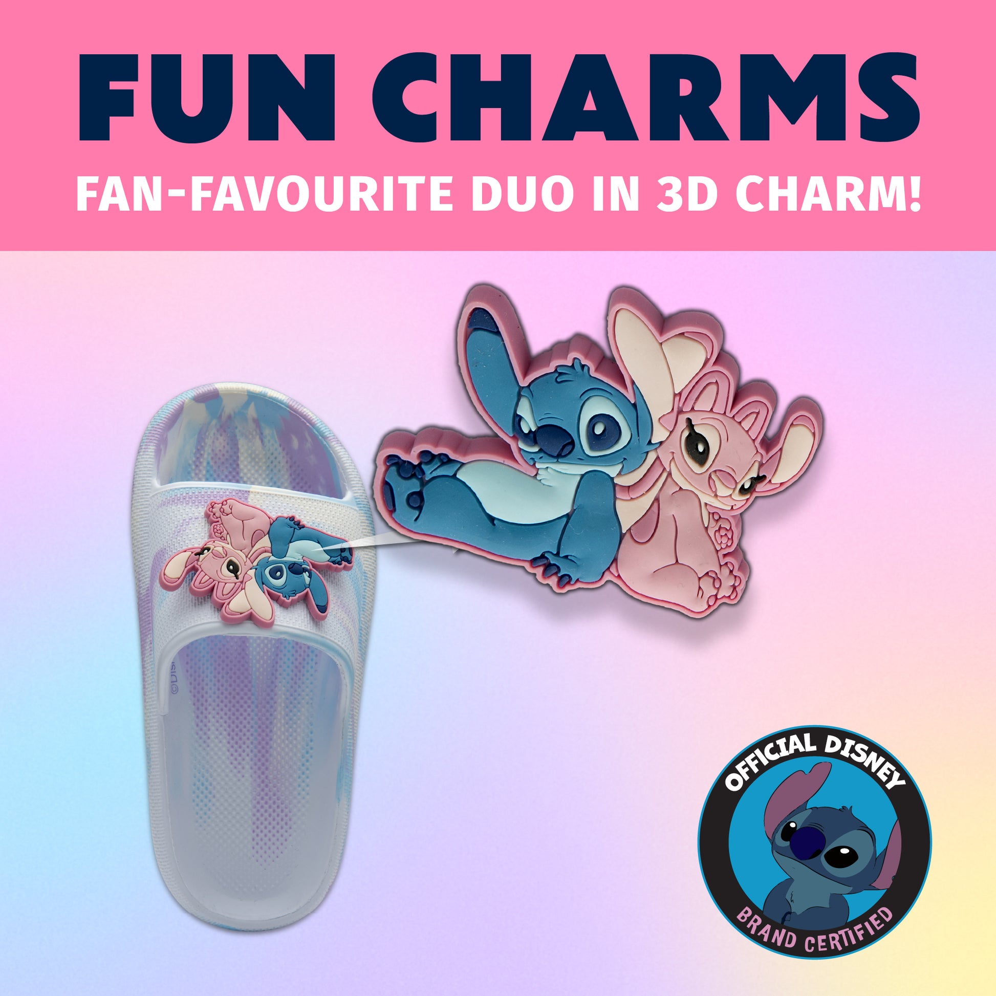 Disney Stitch Girls Sliders Kids Sandals Beach Or Pool Shoes For Children - My Little Legends