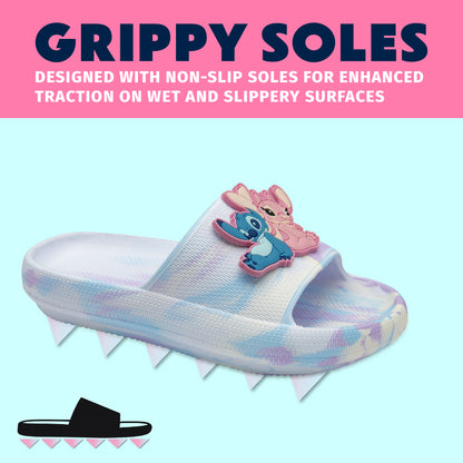 Disney Stitch Girls Sliders Kids Sandals Beach Or Pool Shoes For Children - My Little Legends