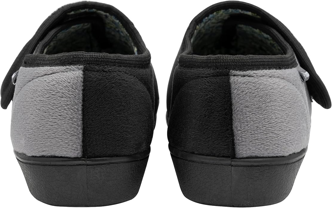 Dunlop Ladies Womens Slippers Slip On Hook & Loop Adjustable Fastening Memory Foam Size 3-8 - My Little Legends