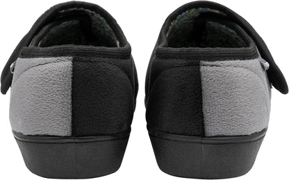 Dunlop Ladies Womens Slippers Slip On Hook & Loop Adjustable Fastening Memory Foam Size 3-8 - My Little Legends