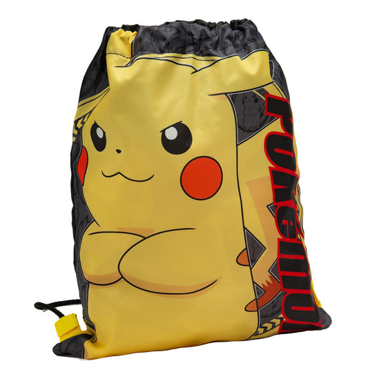 Pokemon Drawstring Bag Kids PE Kit Gym Swim Bag For Boys & Girls School Trainer School Pikachu Print - My Little Legends