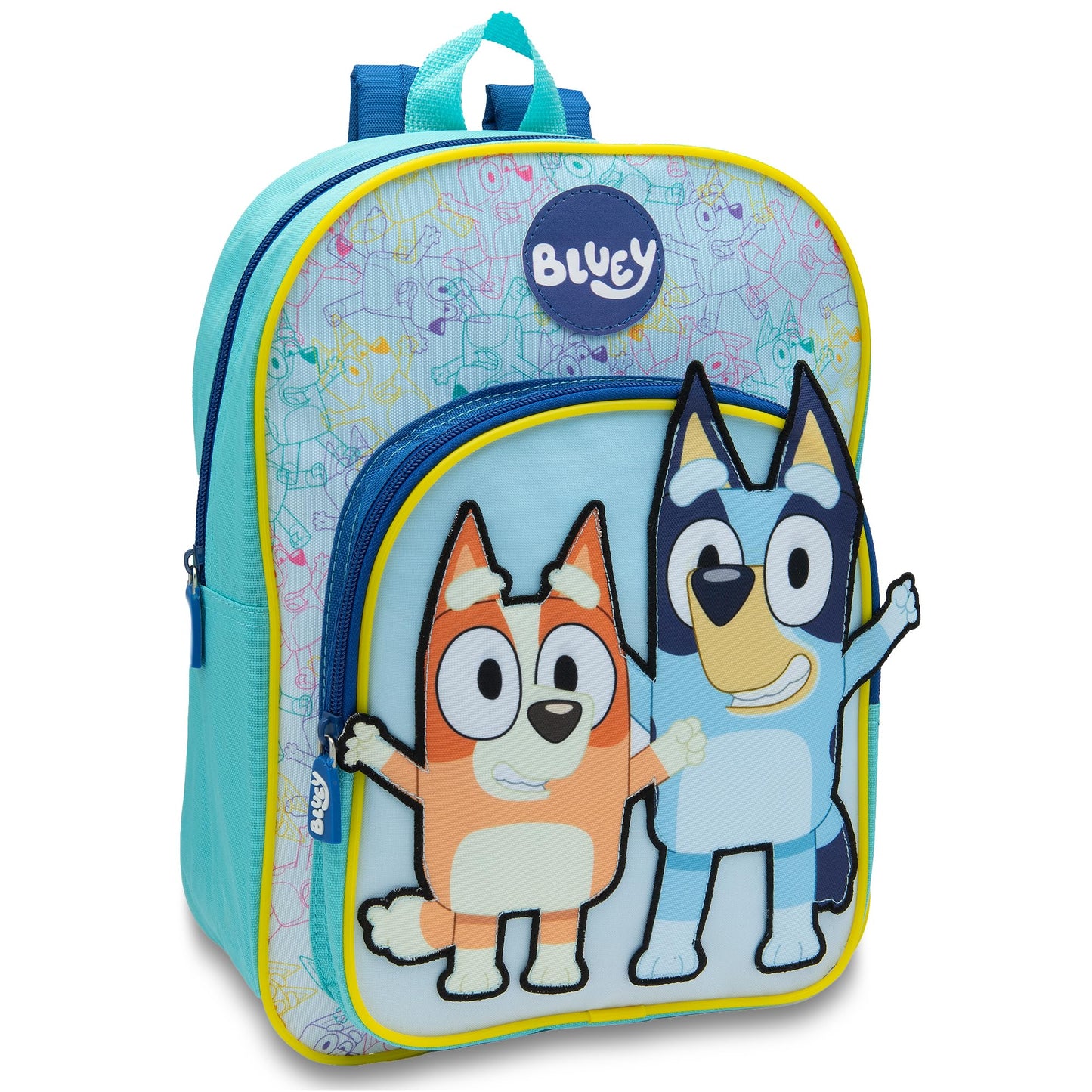 Bluey Kids Backpack Preschool Childrens Bag Boys & Girls Nursery Rucksack With Large Front Pocket - Blue - My Little Legends