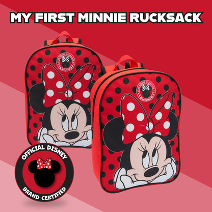 Disney Minnie Mouse Girls Backpack Kids School Bag Nursery Rucksack Lunch Book Bag - My Little Legends