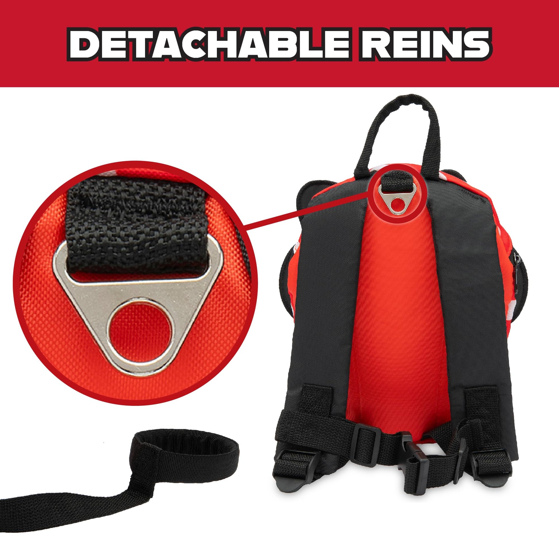 Disney Toddler Backpack with Reins, Minnie Mouse Backpack Reins for Kids, Child Harness Toddler Reins 1-3 Years - Red - My Little Legends