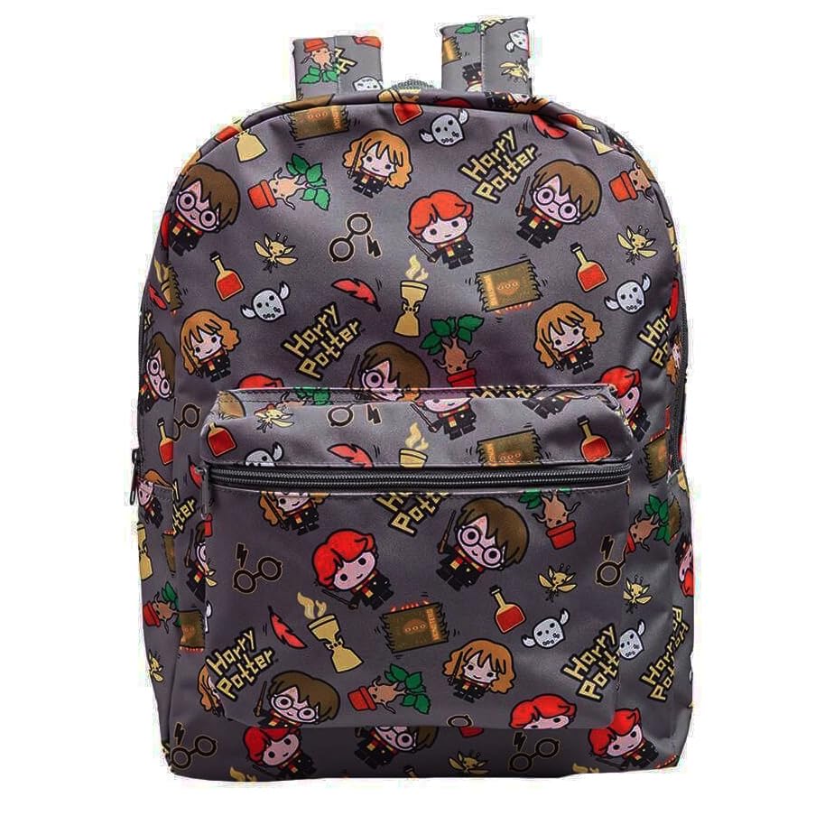 Harry Potter School Bag Backpack Girls Boys School Rucksack Chibi Character Print - My Little Legends