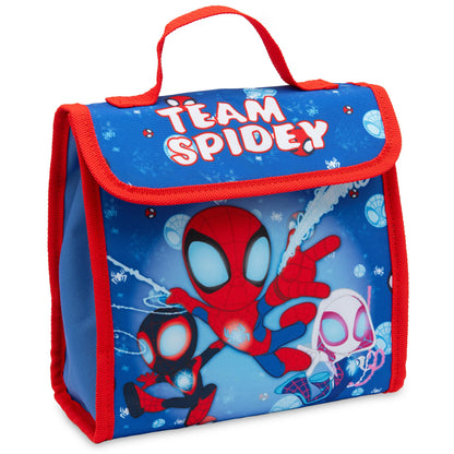 Marvel Spidey and His Amazing Friends Kids Lunch Bag Spiderman Boys Childrens Thermal Insulated School Nursery Lunchbag - My Little Legends