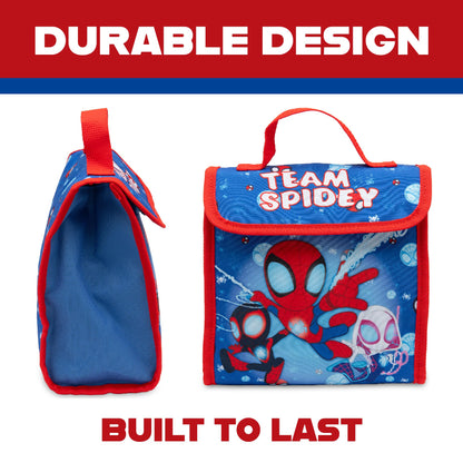 Marvel Spidey and His Amazing Friends Kids Lunch Bag Spiderman Boys Childrens Thermal Insulated School Nursery Lunchbag - My Little Legends