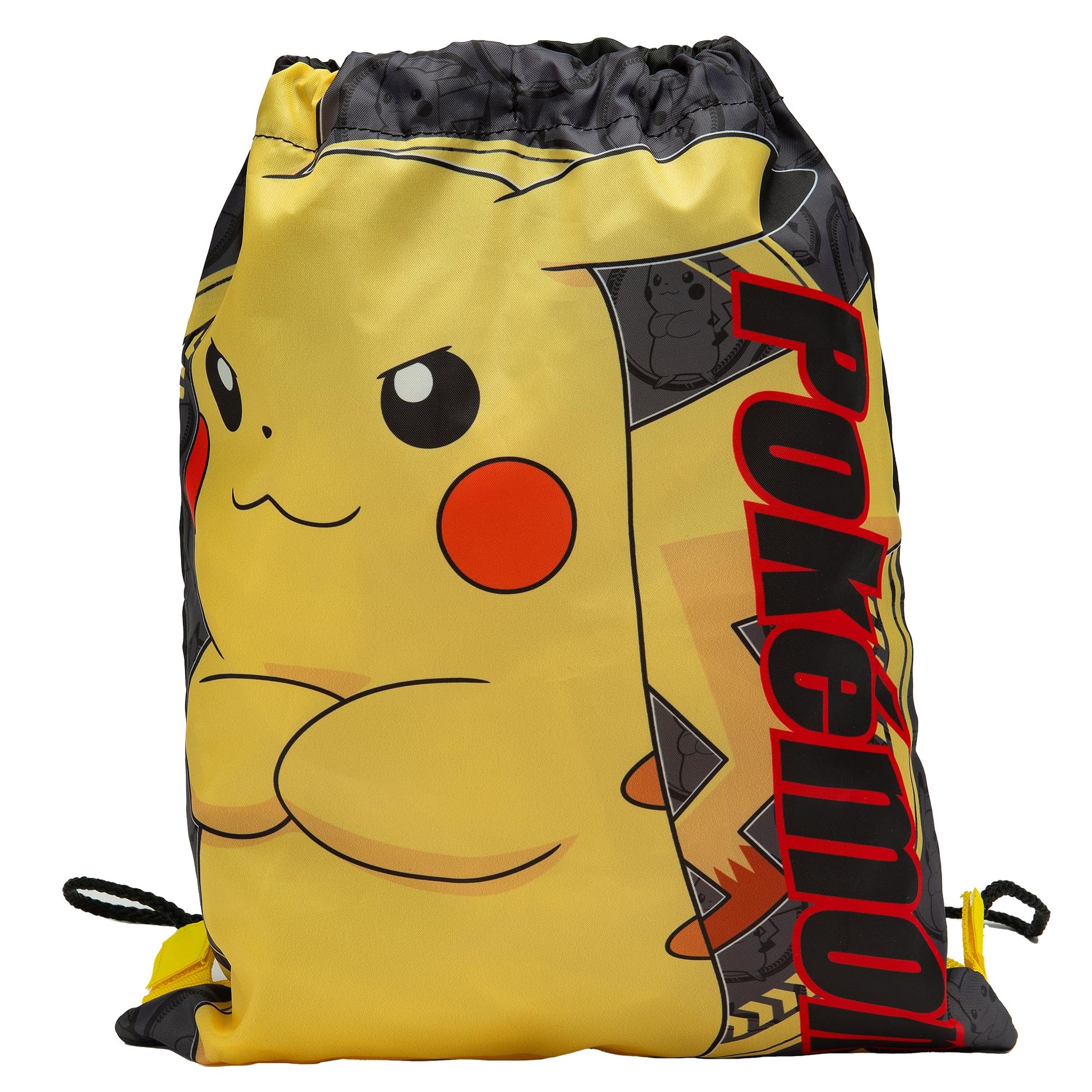 Pokemon Drawstring Bag Kids PE Kit Gym Swim Bag For Boys & Girls School Trainer School Pikachu Print - My Little Legends