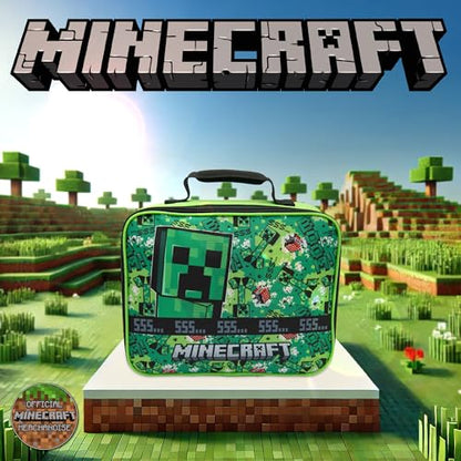 Minecraft Kids Lunch Bag with Insulated Lining Childrens School Lunchbag Cool Box - My Little Legends
