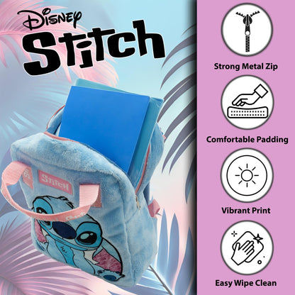 Disney Lilo and Stitch Girls Backpack Kids School Bag Childrens Faux Fur Rucksack - My Little Legends
