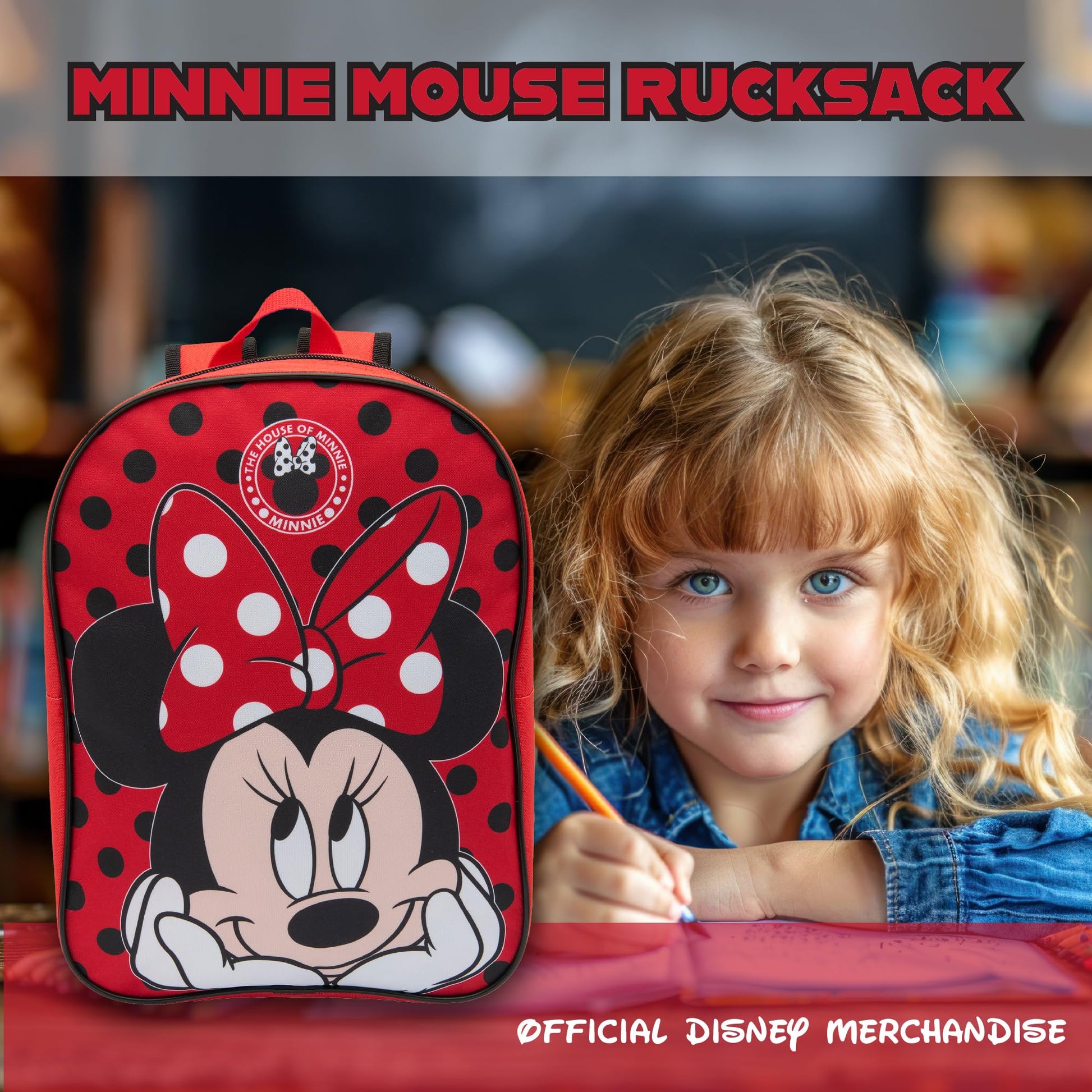 Disney Minnie Mouse Girls Backpack Kids School Bag Nursery Rucksack Lunch Book Bag - My Little Legends