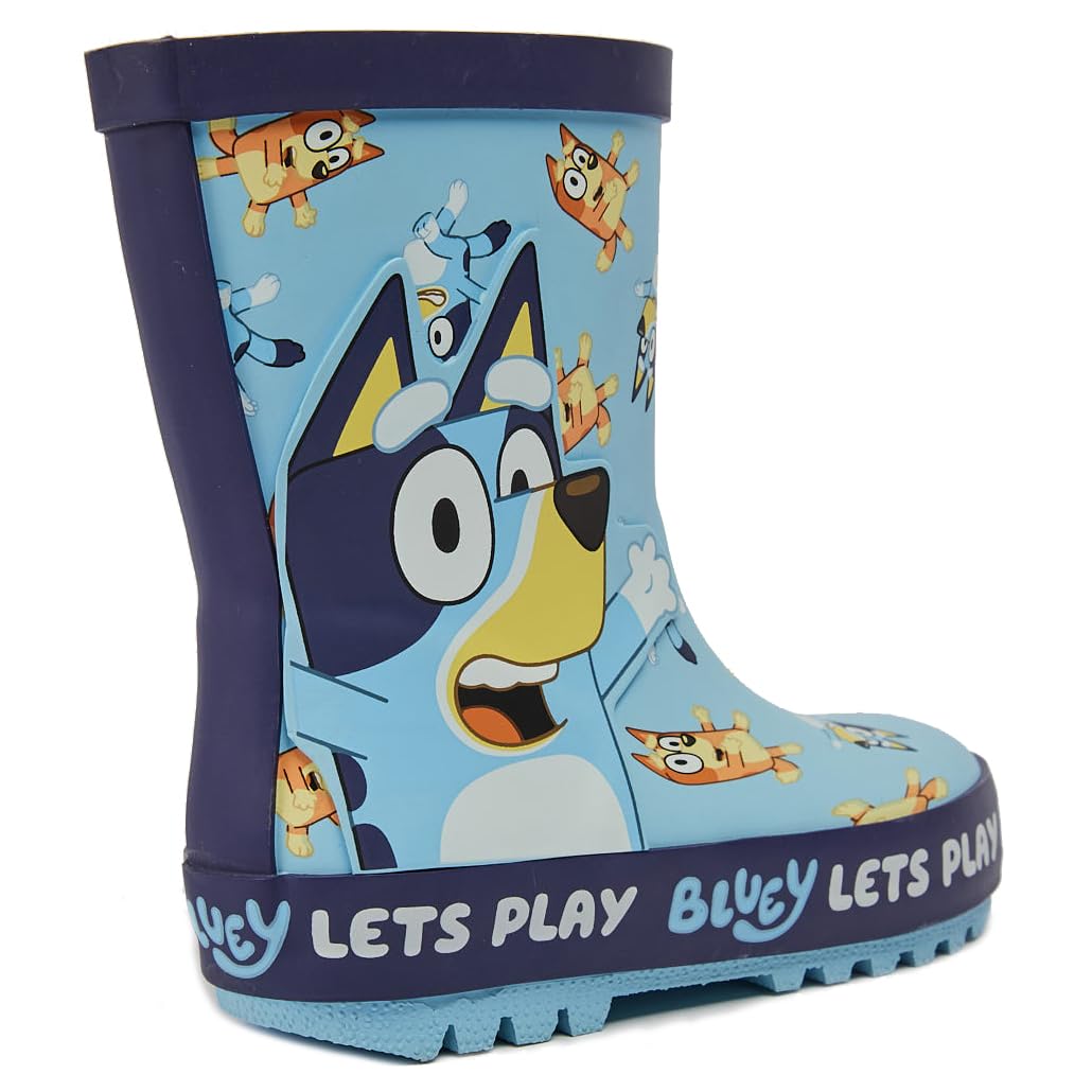 Bluey Kids Wellies Childrens Rubber Wellington Rain Boots Girls Boys Snow Welly - My Little Legends