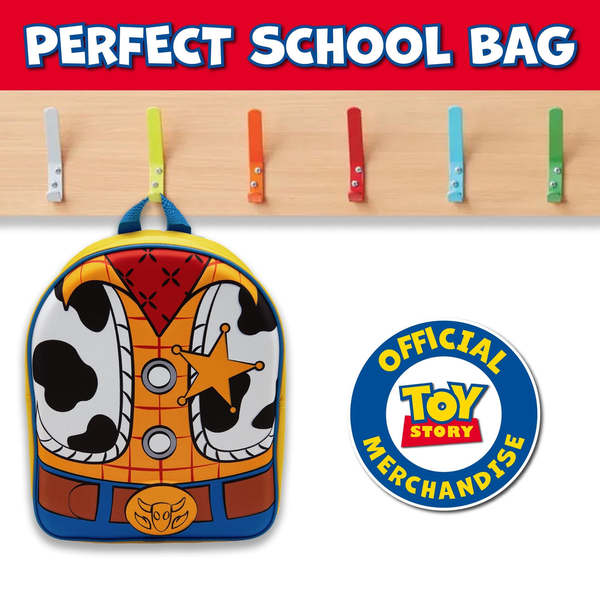Disney Kids Backpack Toy Story Buzz Lightyear & Woody 3D Childrens School Bag Boys & Girls Rucksack - My Little Legends