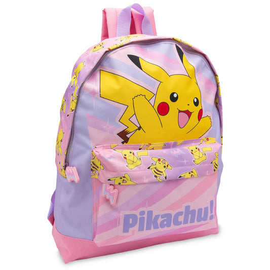 Pokemon Backpack Kids School Bag Childrens Rucksack Girls Pikachu Print Pink - My Little Legends