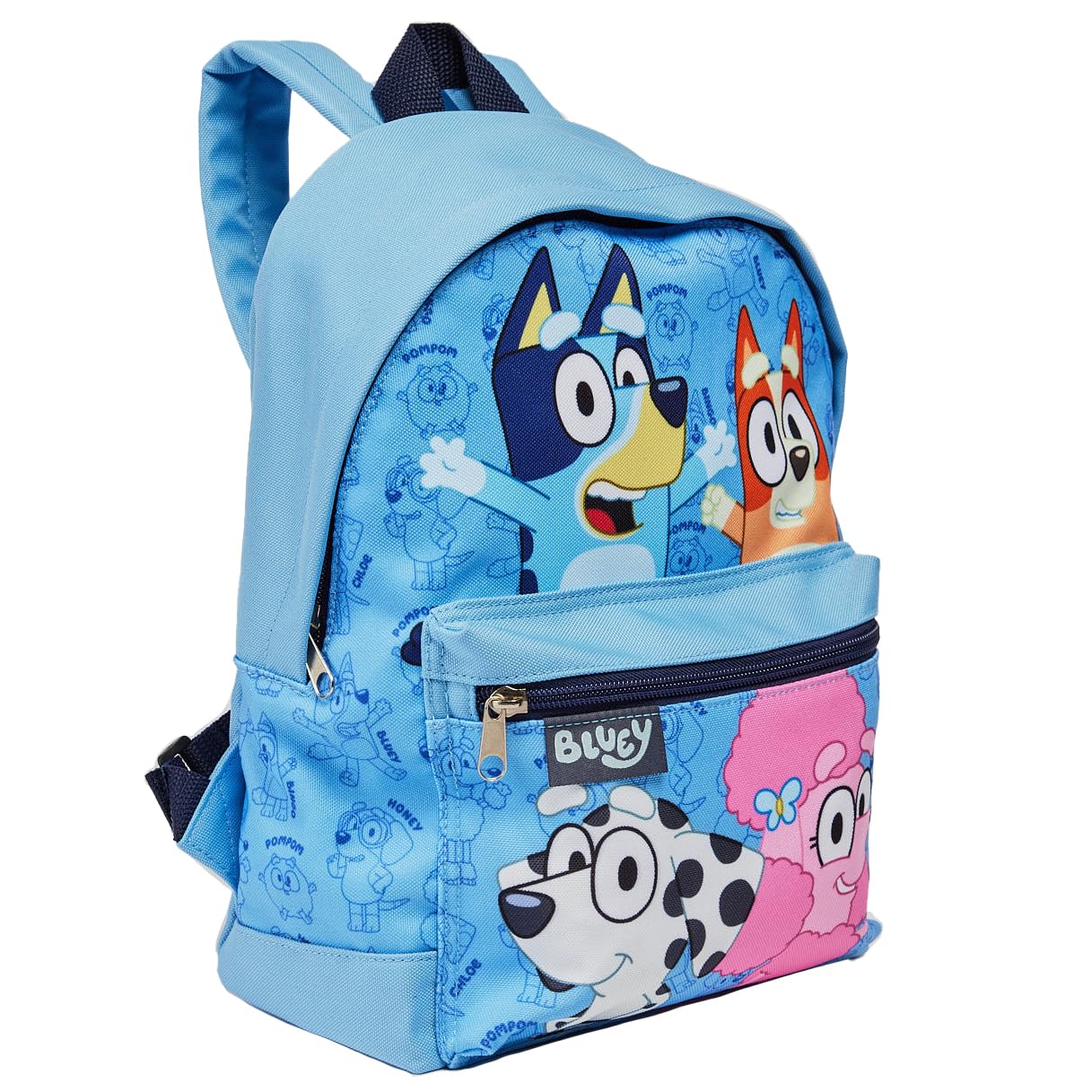 Bluey Backpack Kids School Bag Childrens Boys & Girls Nursery Rucksack, Bingo, Coco & Chloe Print - My Little Legends