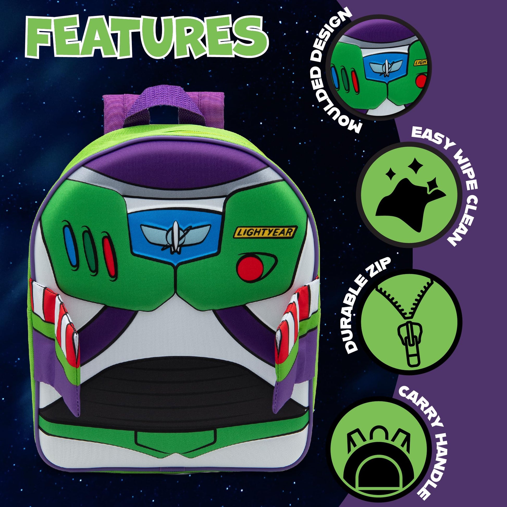 Disney Kids Backpack Toy Story Buzz Lightyear & Woody 3D Childrens School Bag Boys & Girls Rucksack - My Little Legends