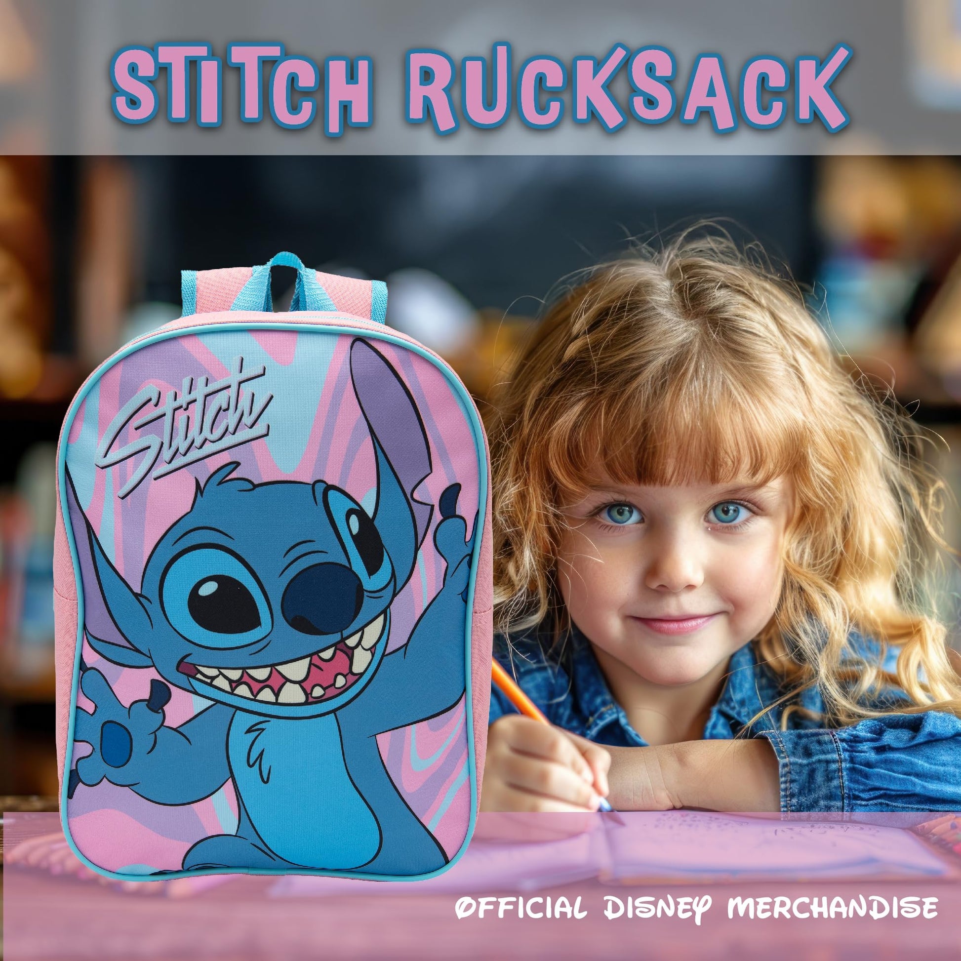 Disney Lilo & Stitch Girls Backpack Kids School Bag Childrens Rucksack - My Little Legends