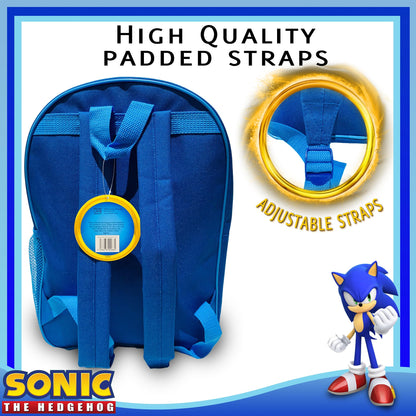 Sonic The Hedgehog Explosion Lenticular Backpack for School Large Travel Holiday Kids Bag Gift for Boys Girls, Blue - My Little Legends