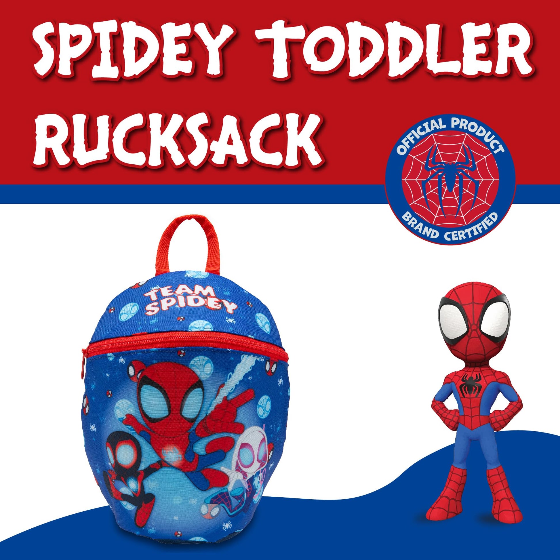 Marvel Spidey And His Amazing Friends Kids Backpack with Reins and Harness Toddler Bag Spiderman Ages 1-3 Years - My Little Legends