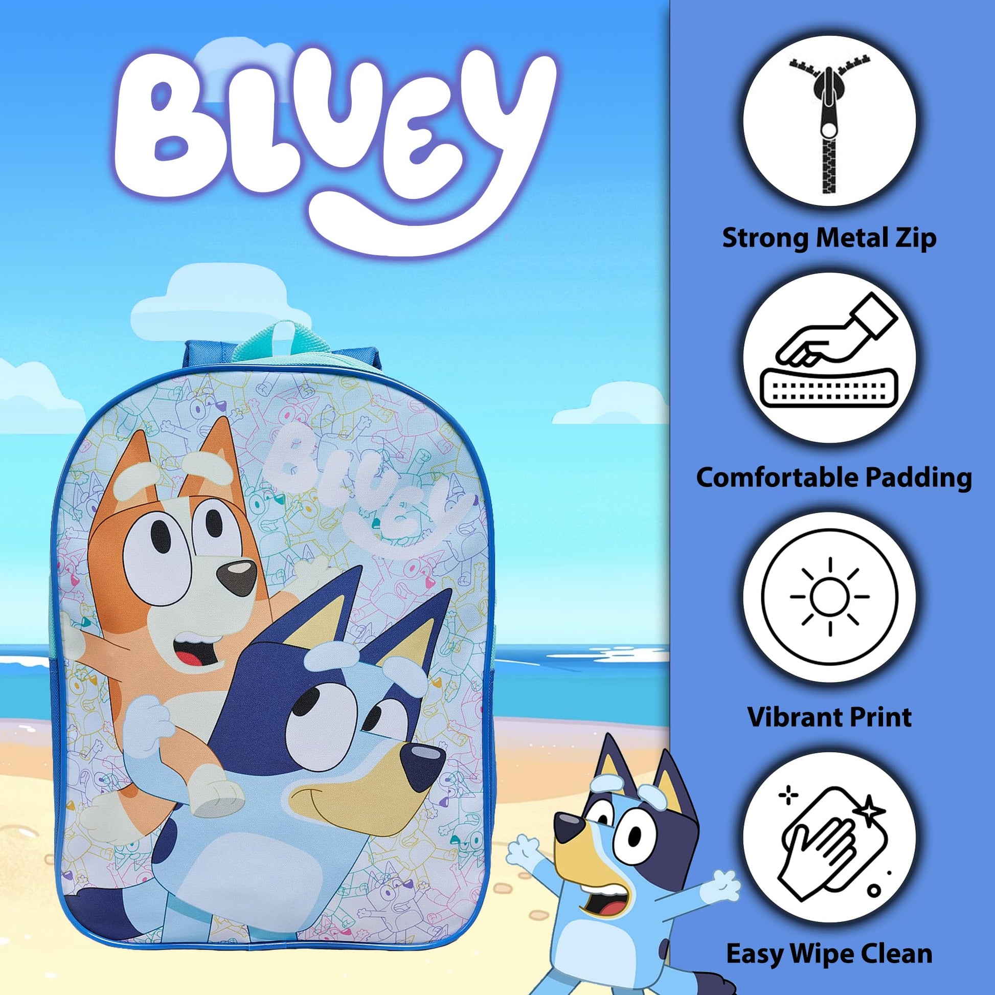 Bluey & Bingo Backpack Kids School Bag Childrens Boys & Girls Nursery Rucksack - My Little Legends