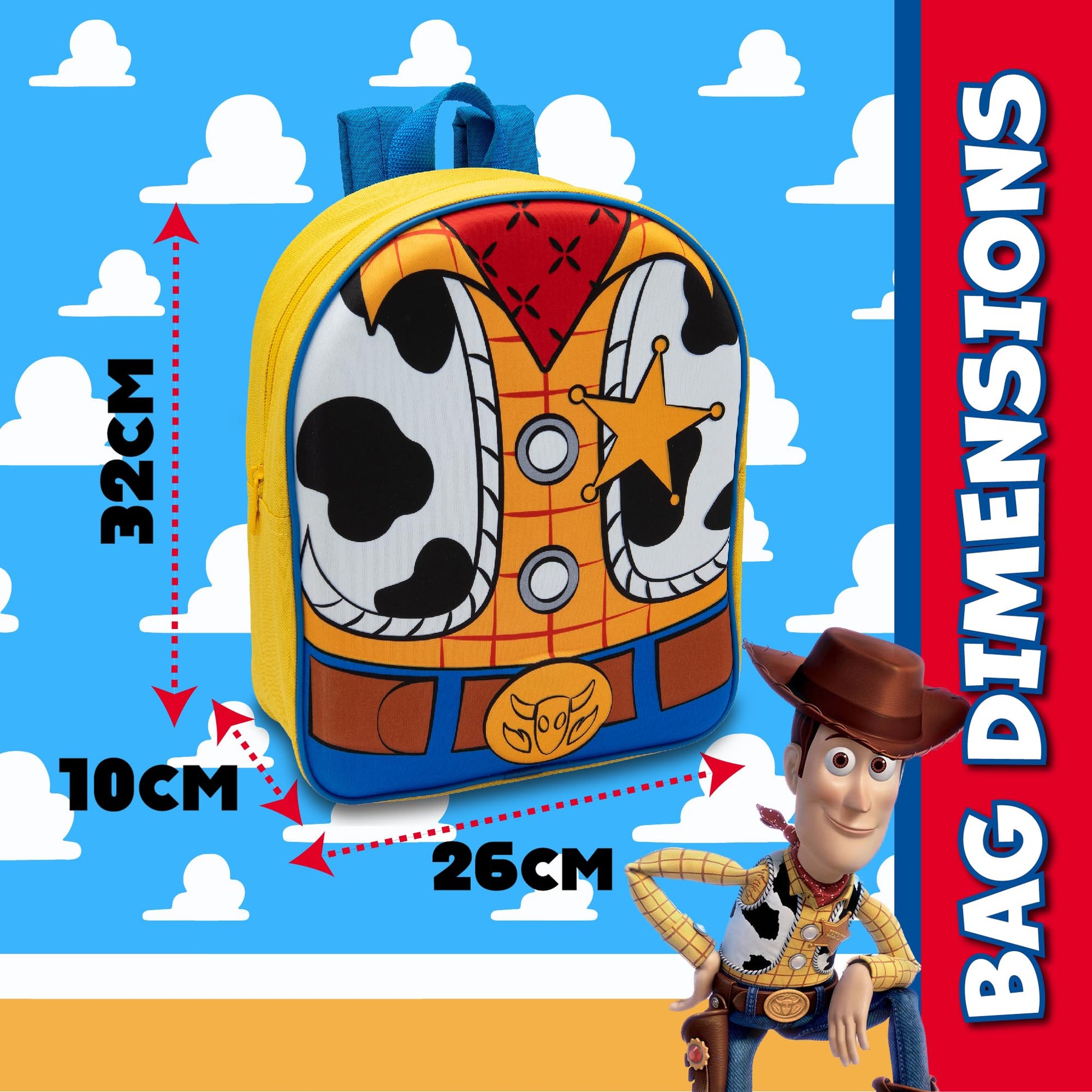Disney Kids Backpack Toy Story Buzz Lightyear & Woody 3D Childrens School Bag Boys & Girls Rucksack - My Little Legends