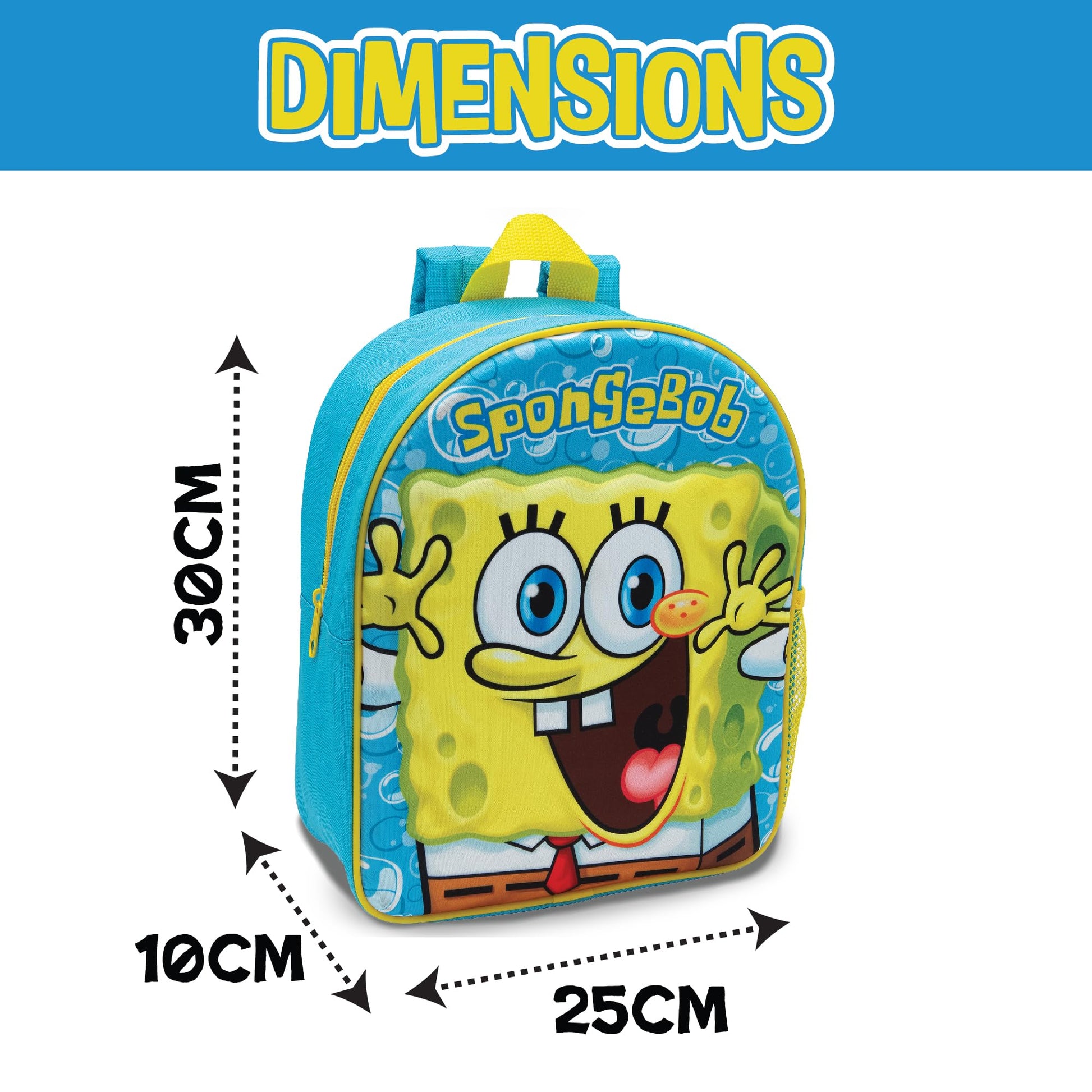 SPONGEBOB SQUAREPANTS Childrens 3D Backpack Kids School Bag Travel Lunch Rucksack - My Little Legends