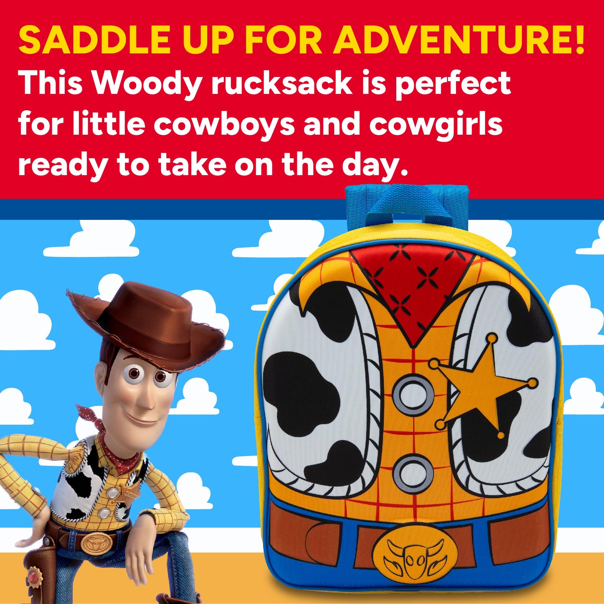 Disney Kids Backpack Toy Story Buzz Lightyear & Woody 3D Childrens School Bag Boys & Girls Rucksack - My Little Legends