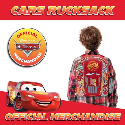 Disney Cars Backpack Kids Lightning McQueen School Bag Childrens Nursery Lunch Rucksack Red 95 - My Little Legends