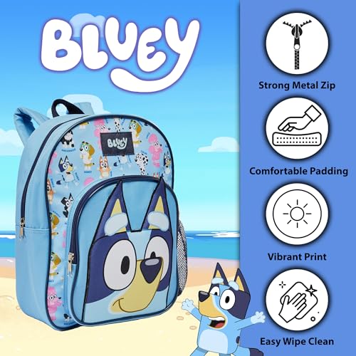Bluey Backpack Kids School Bag Childrens Boys & Girls Nursery Rucksack - Blue - My Little Legends