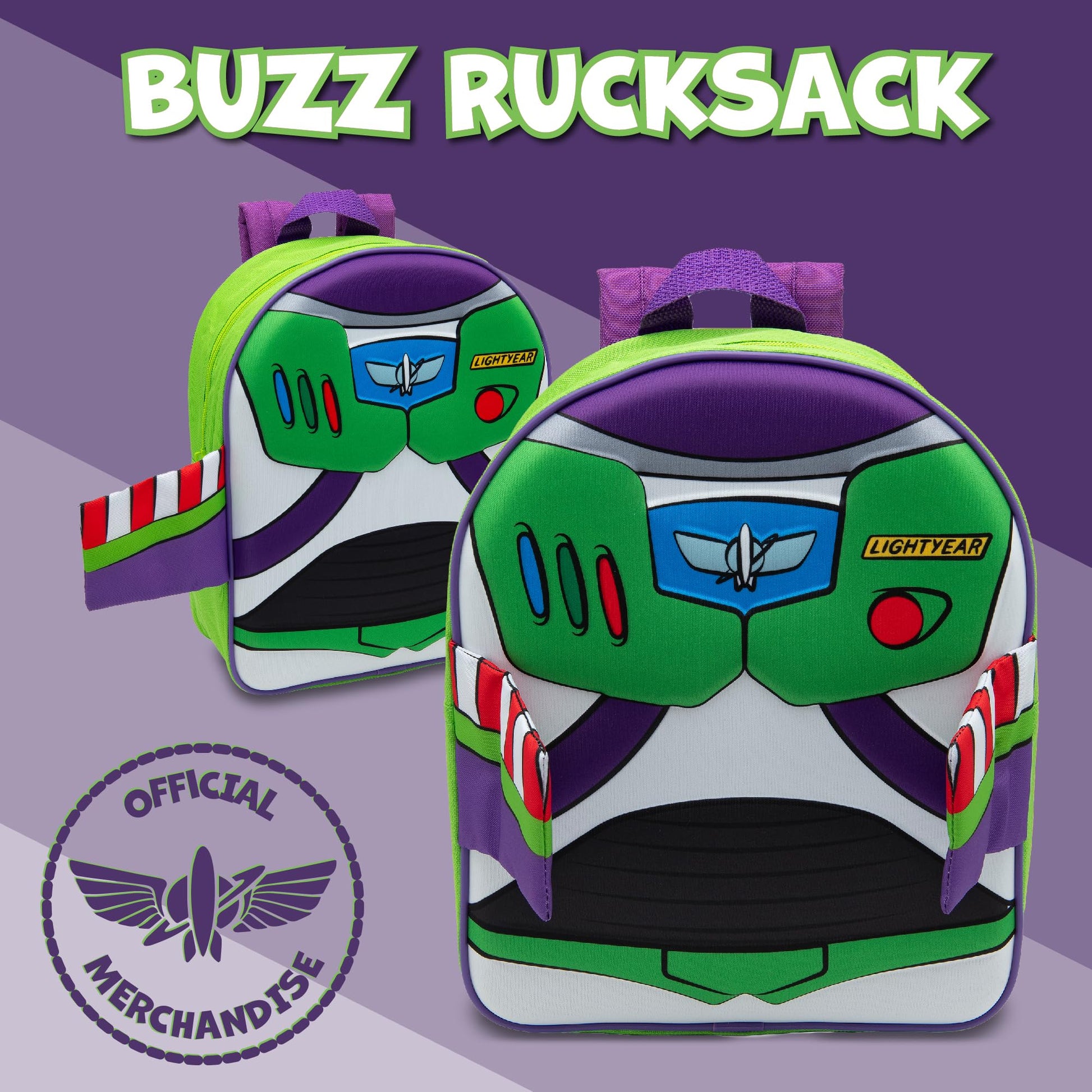 Disney Kids Backpack Toy Story Buzz Lightyear & Woody 3D Childrens School Bag Boys & Girls Rucksack - My Little Legends