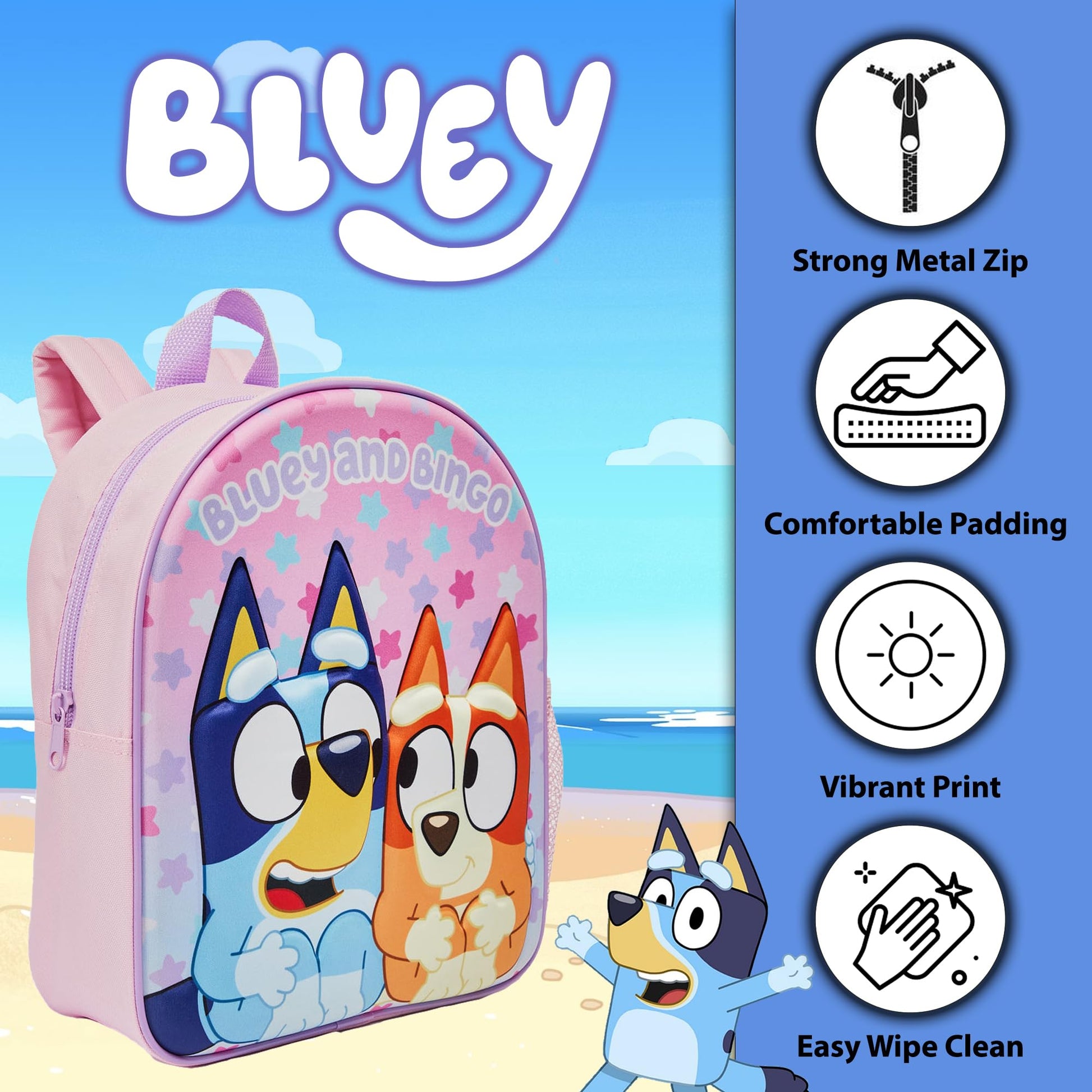 Bluey & Bingo Backpack Kids Girls School Bag Nursery Rucksack - My Little Legends
