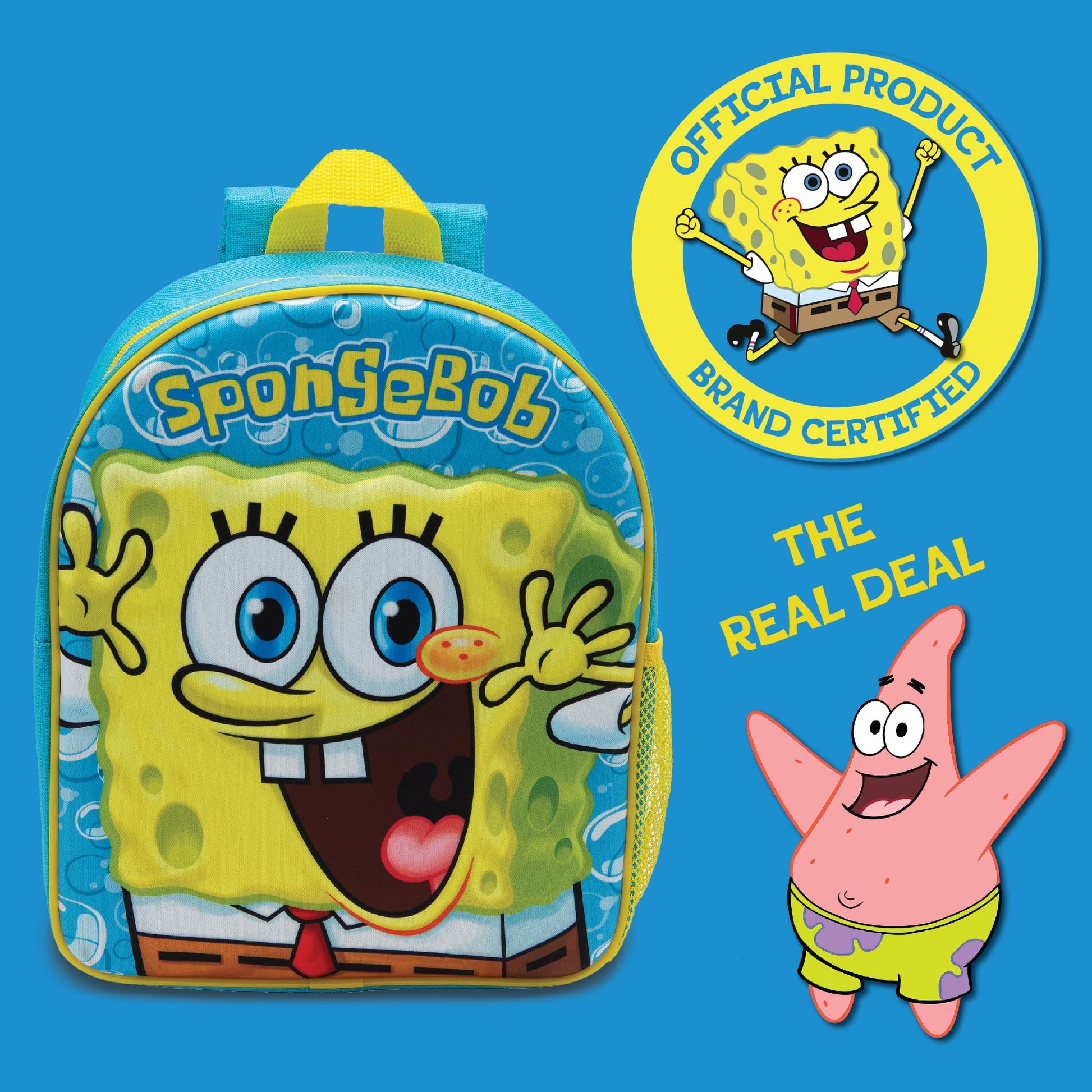 SPONGEBOB SQUAREPANTS Childrens 3D Backpack Kids School Bag Travel Lunch Rucksack - My Little Legends
