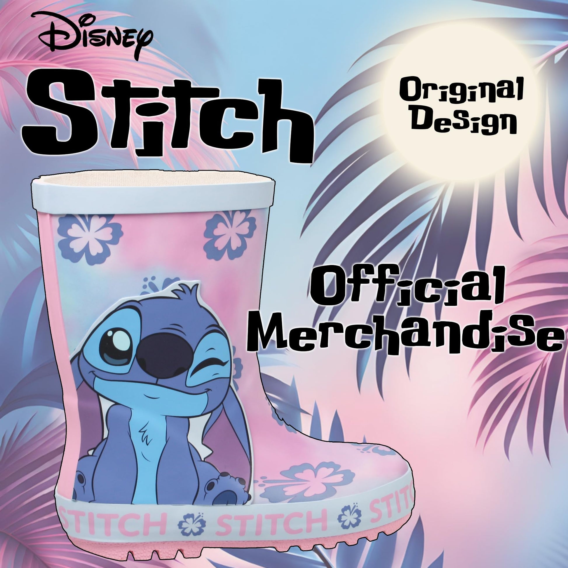 Disney Stitch Kids Wellies Childrens Rubber Wellington Rain Boots Girls Snow Welly - My Little Legends